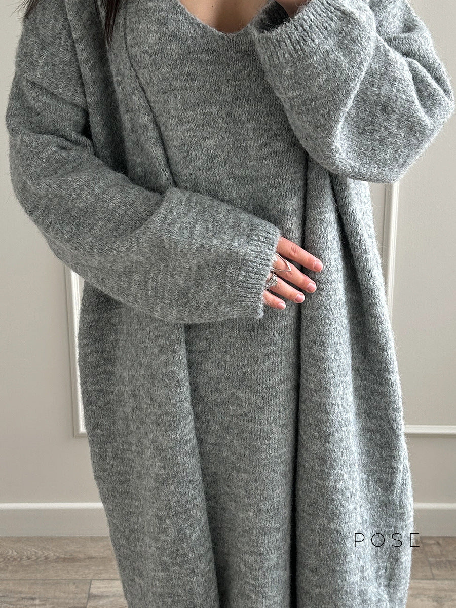 Lily Cozy Knit Skirt Set [4DG7259Q]