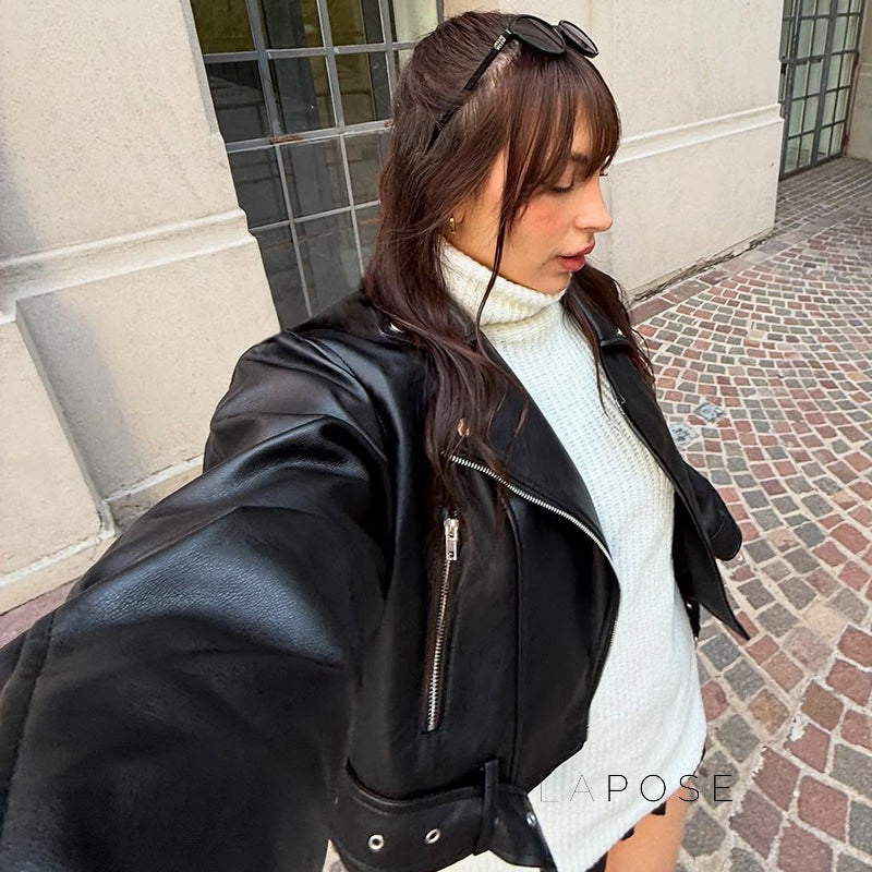 Lilyann Faux Leather Moto Jacket [K2OSWQST]