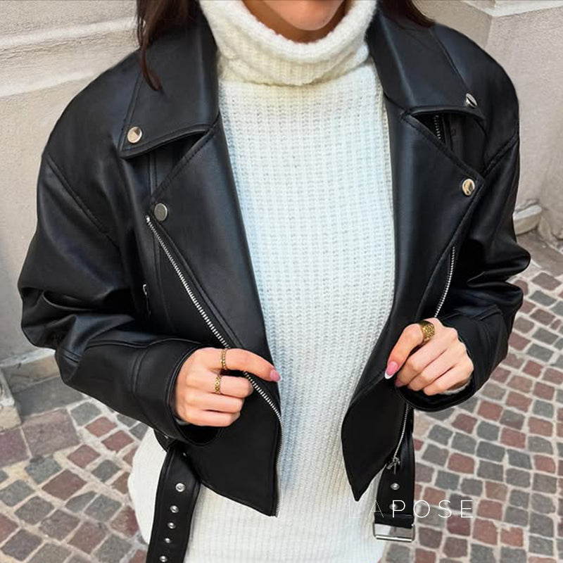Lilyann Faux Leather Moto Jacket [DUSR1TXK]