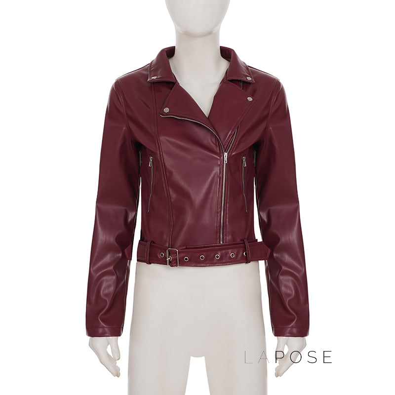 Lilyann Faux Leather Moto Jacket [IXN02WJX]
