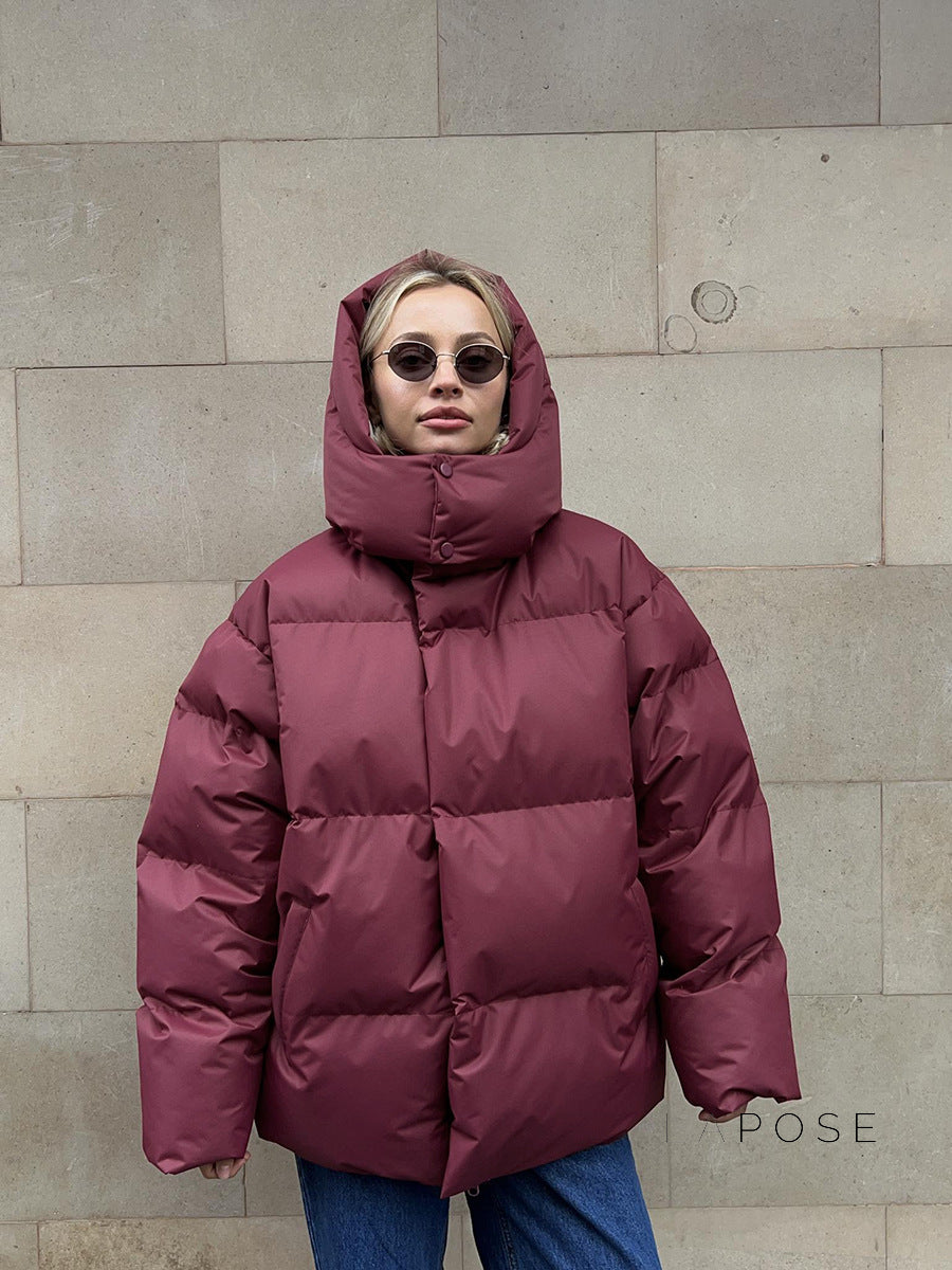 Lilyth Oversized Hooded Quilted Coat [Y2NXMHON]
