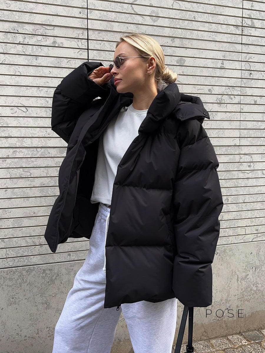 Lilyth Oversized Hooded Quilted Coat [4UZZ1KFZ]