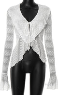 Lisbeth Lace Cardigan Top [U7KSKK3T]
