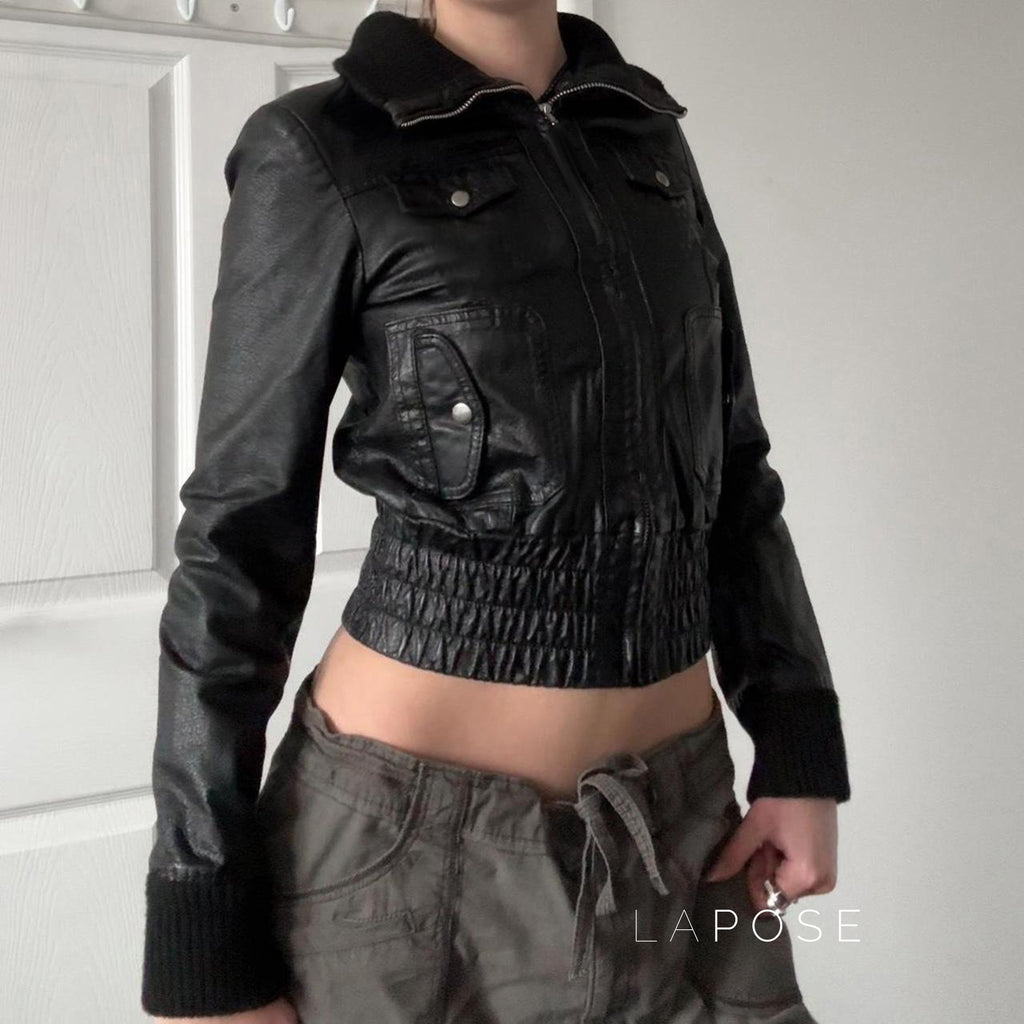 Liv Patchwork Moto Jacket [ZXG032JP]