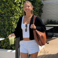 Liza Cropped Knit Cardigan [G2WIKPZY]