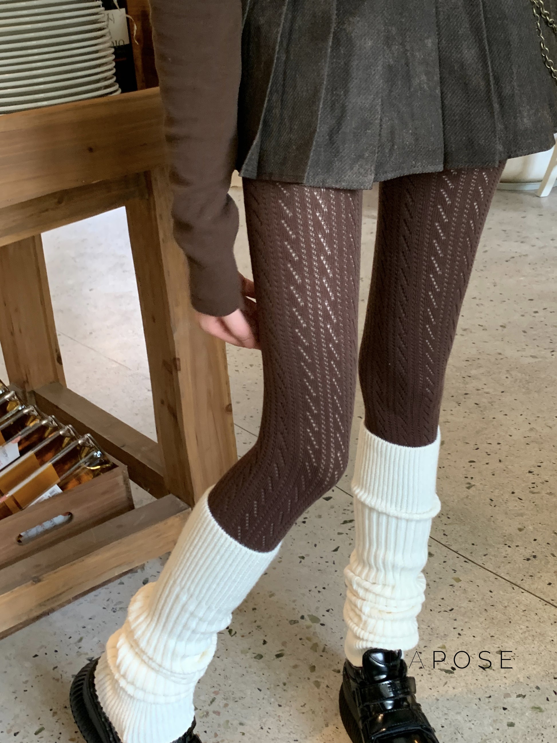 London Cozy Cable Knit Tights [BX9TB8F3]