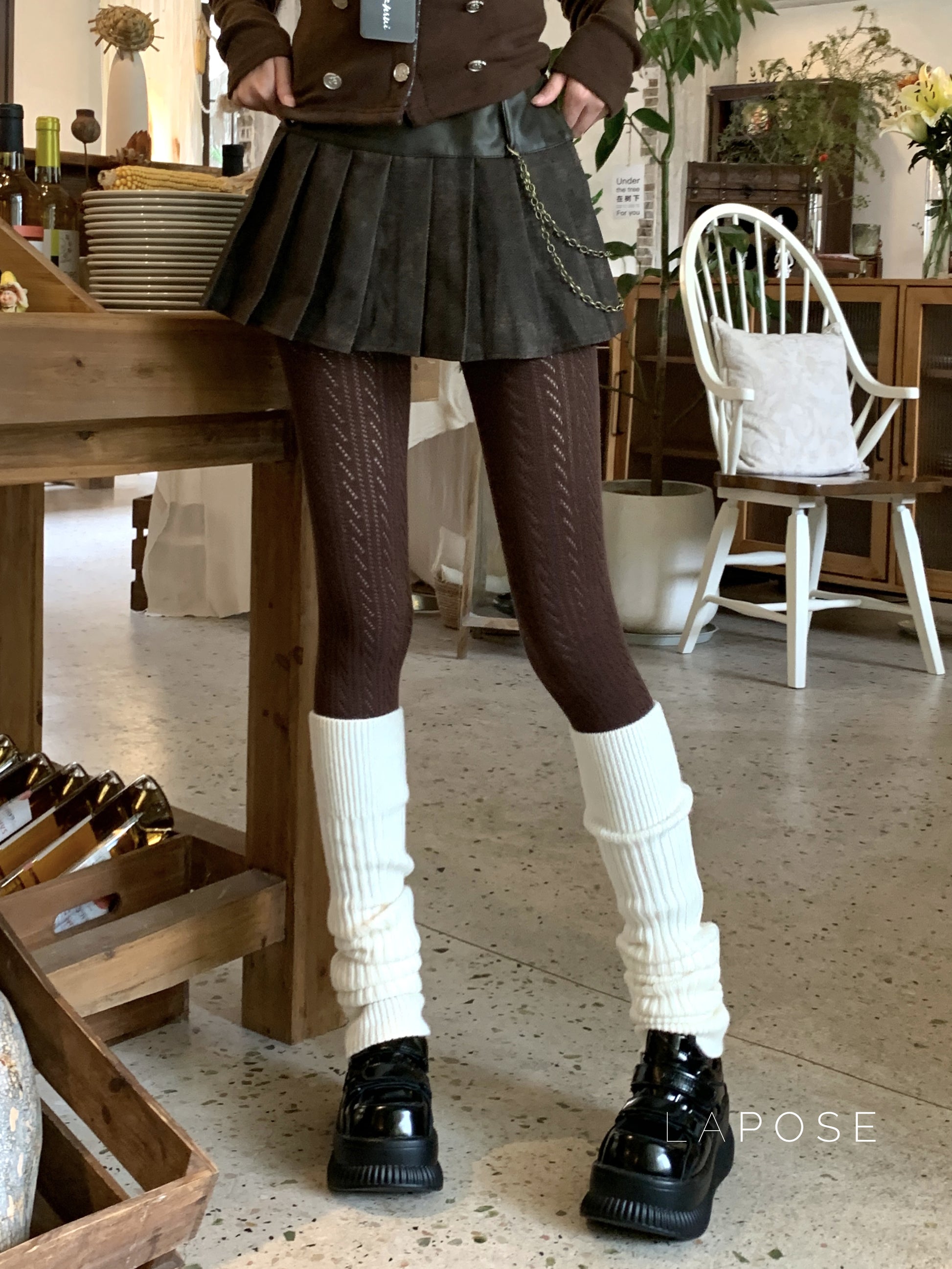 London Cozy Cable Knit Tights [6U088VR8]