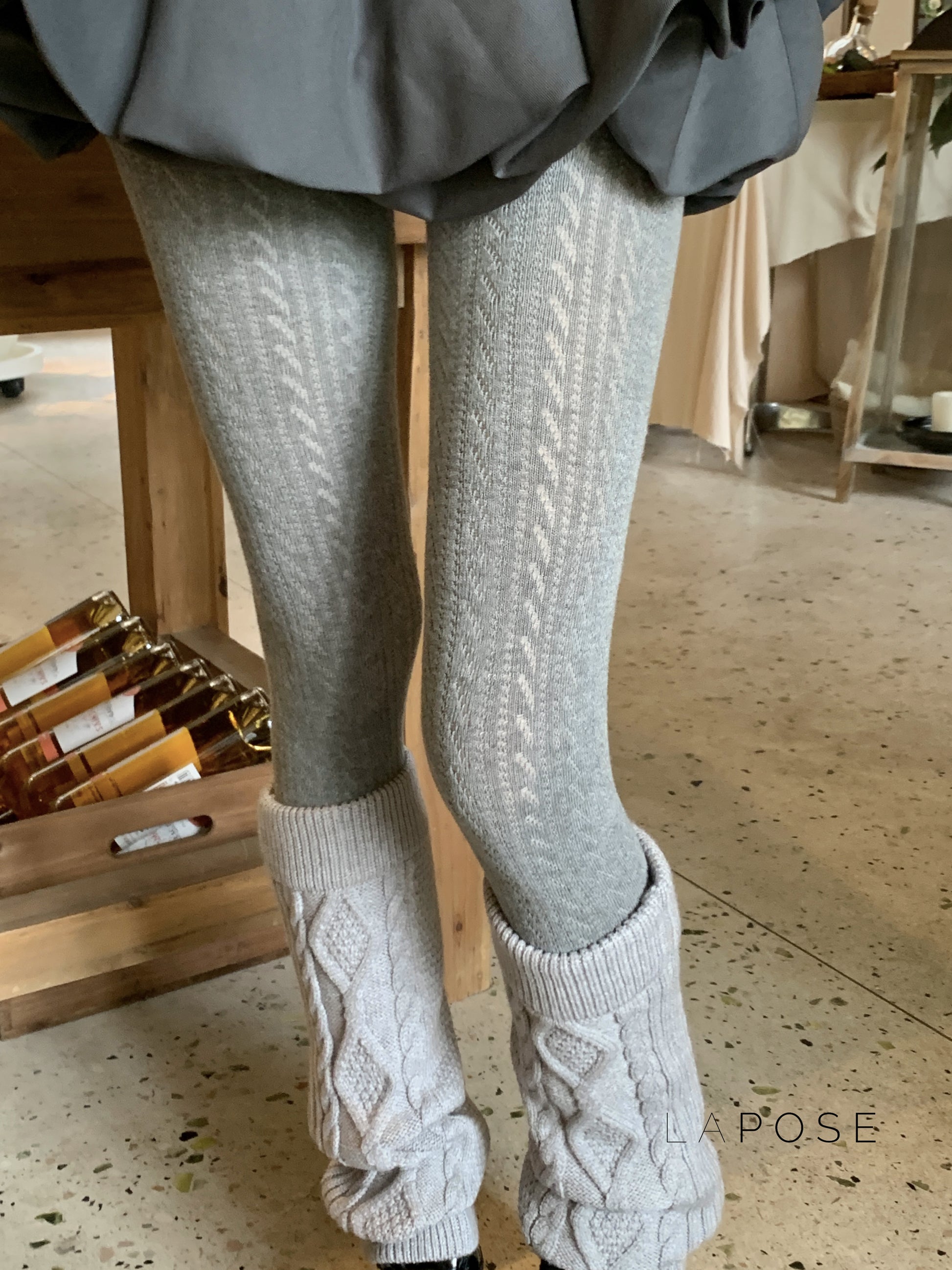 London Cozy Cable Knit Tights [T5YDNEWL]
