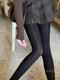 London Cozy Cable Knit Tights [NNETF305]