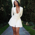 Louella Collared Ruffle Mini Dress [QFG57P9K]