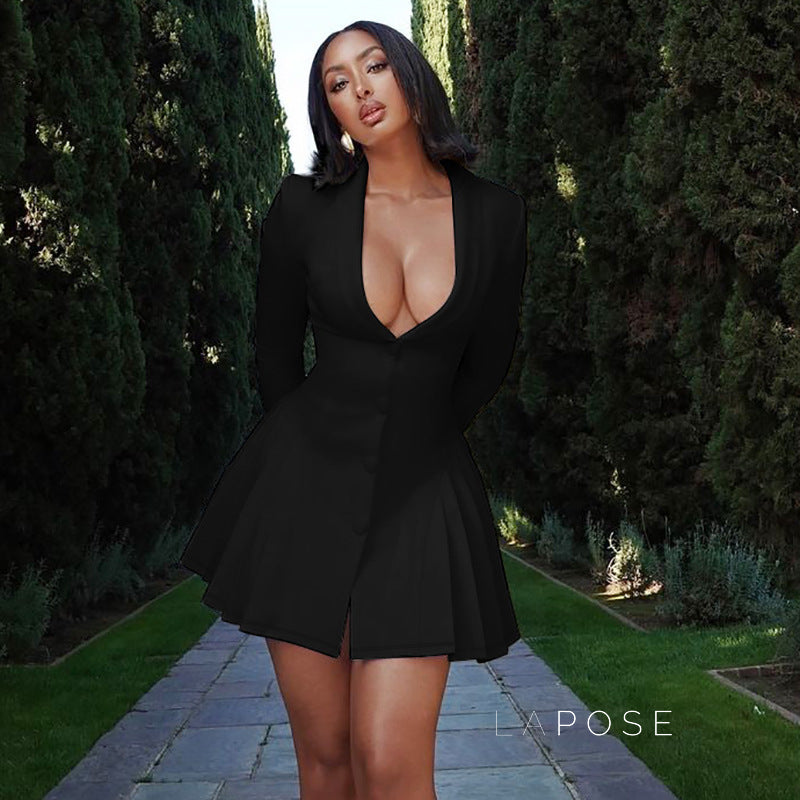 Louella Collared Ruffle Mini Dress [B2M2G9Y2]