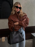 Lua Red Moto Faux Leather Jacket [80TINAUU]