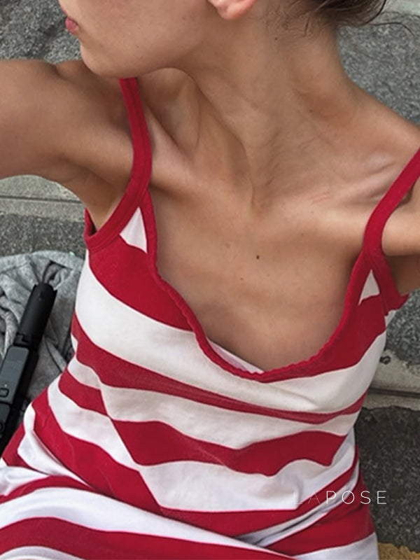 Luana Striped A-Line Mini Dress [QZ14XOAE]