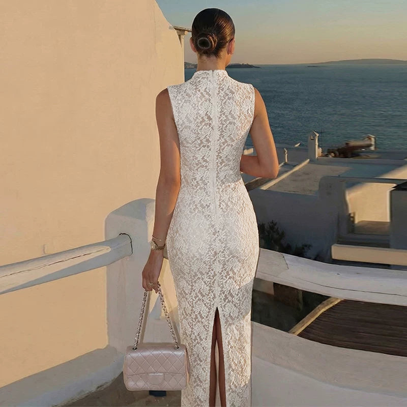 LaPose - Lucca Lace Cutout Maxi Dress