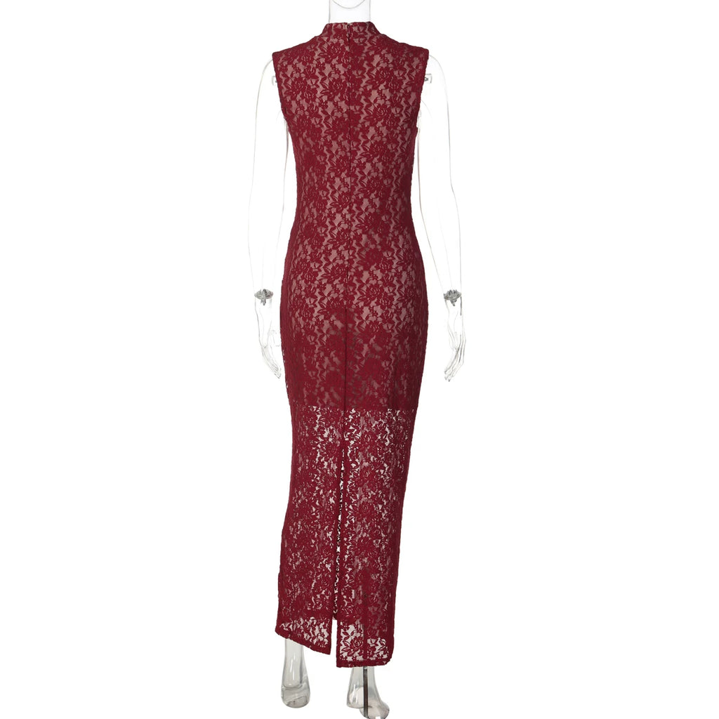 LaPose - Lucca Lace Cutout Maxi Dress