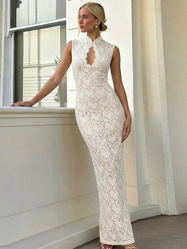 LaPose - Lucca Lace Cutout Maxi Dress