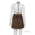 Lucy Halter Leopard Mini Dress [QW92FBDB]