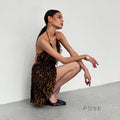 Lucy Halter Leopard Mini Dress [NUTCISMK]