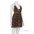Lucy Halter Leopard Mini Dress [I61BABNX]