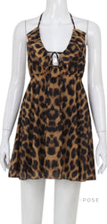 Lucy Halter Leopard Mini Dress [KXE7YAZ5]