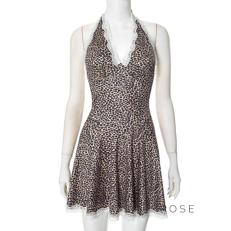 Lyanna Printed Halter Mini Dress [RHHNGZV4]