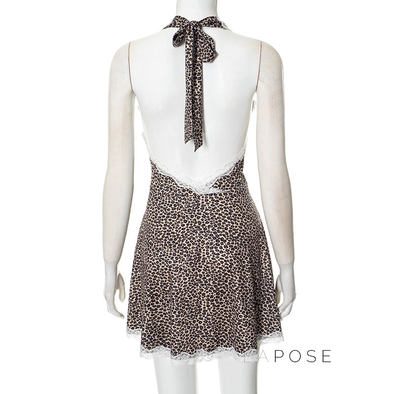 Lyanna Printed Halter Mini Dress [EQHSTI53]
