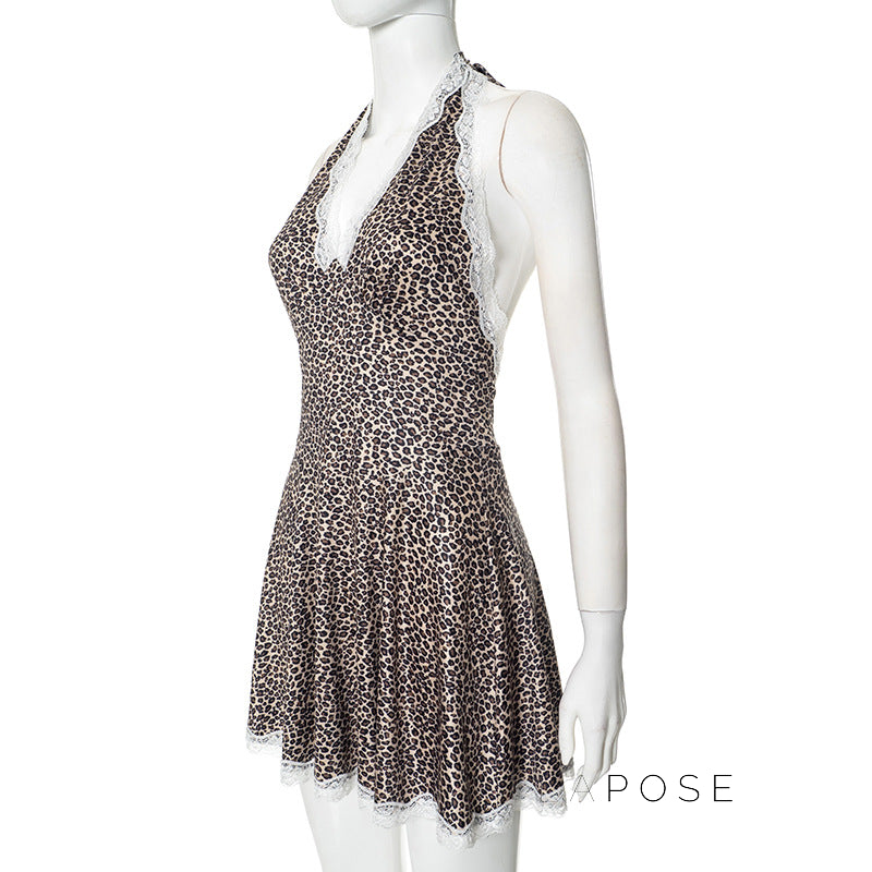 Lyanna Printed Halter Mini Dress [4BWKUAN3]