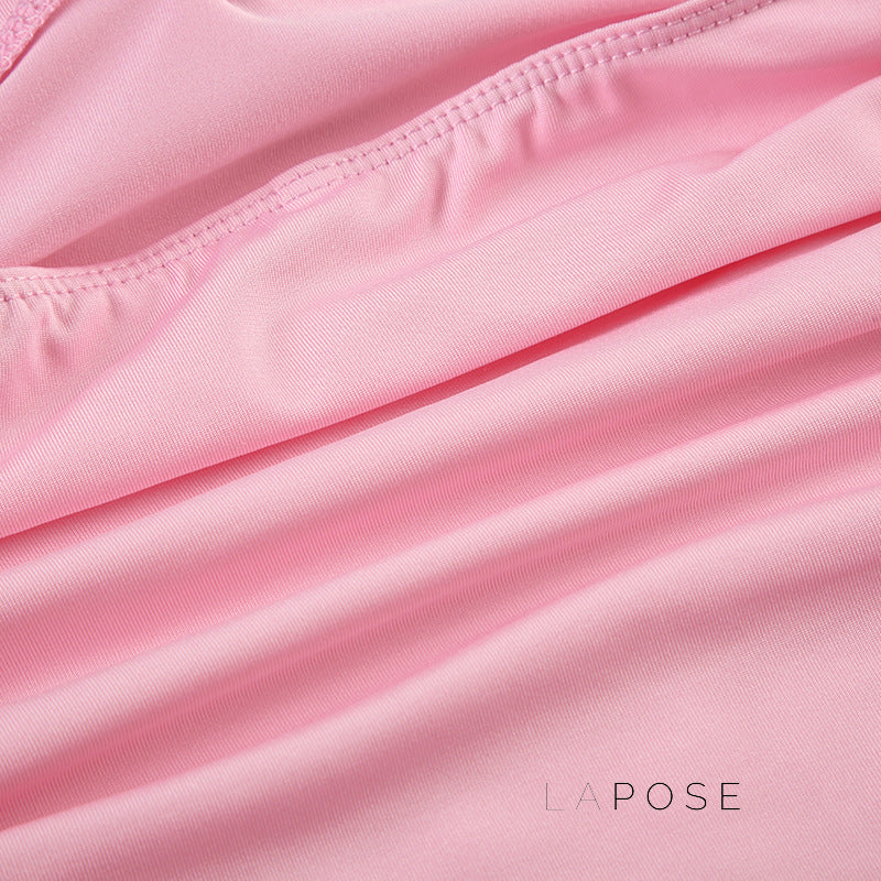 Lynnleigh Pink Halter Crop Top [979AH949]