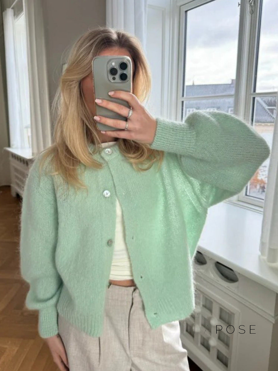 Lyrik Macaron Knit Cardigan [ZVDXTG0Q]