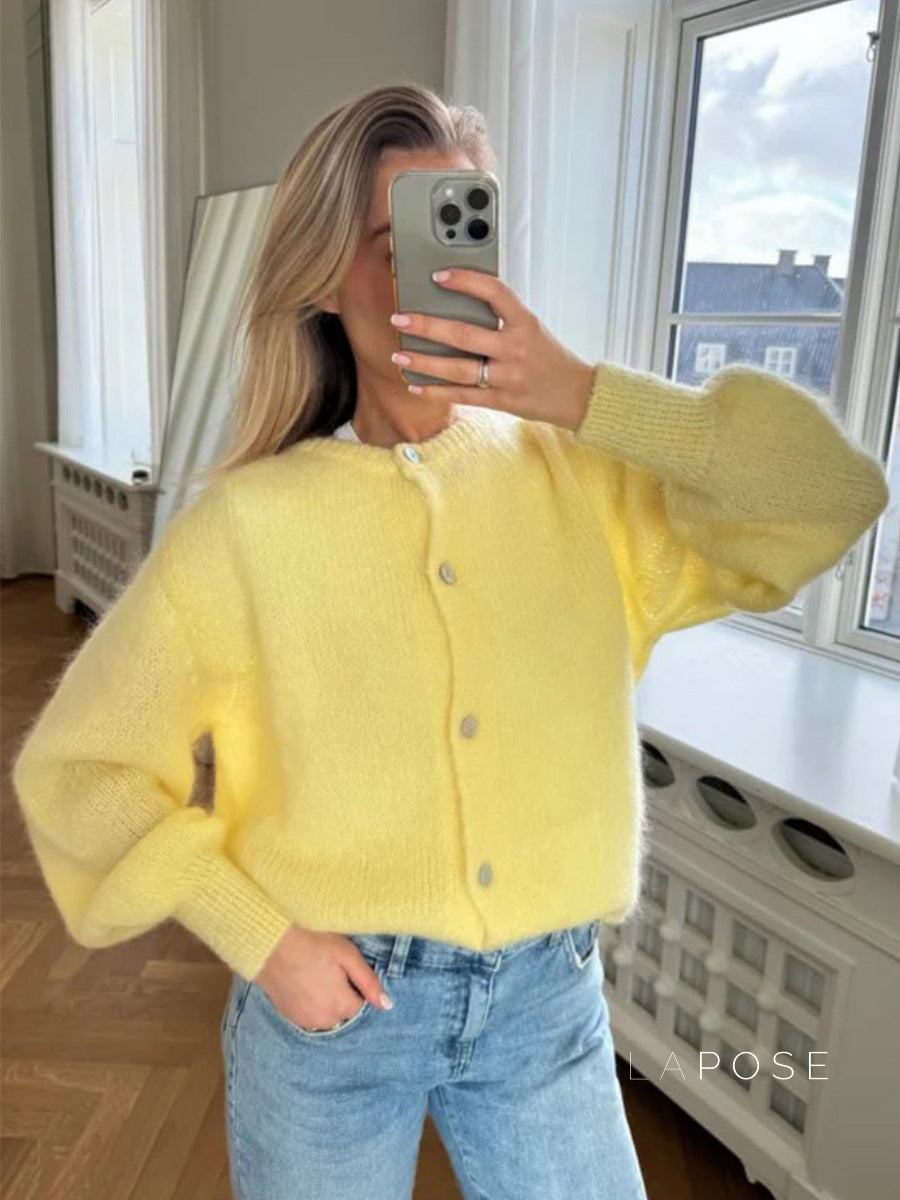 Lyrik Macaron Knit Cardigan [3BNVHHY8]