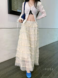 Lyrik Mesh A-Line Maxi Skirt [VIK7IWEF]
