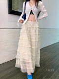 Lyrik Mesh A-Line Maxi Skirt [FLK3G0RM]
