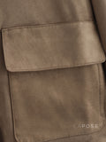 Lyvia Faux Suede Button Jacket [F1NMIX7Y]