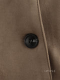 Lyvia Faux Suede Button Jacket [HPPEG9W5]