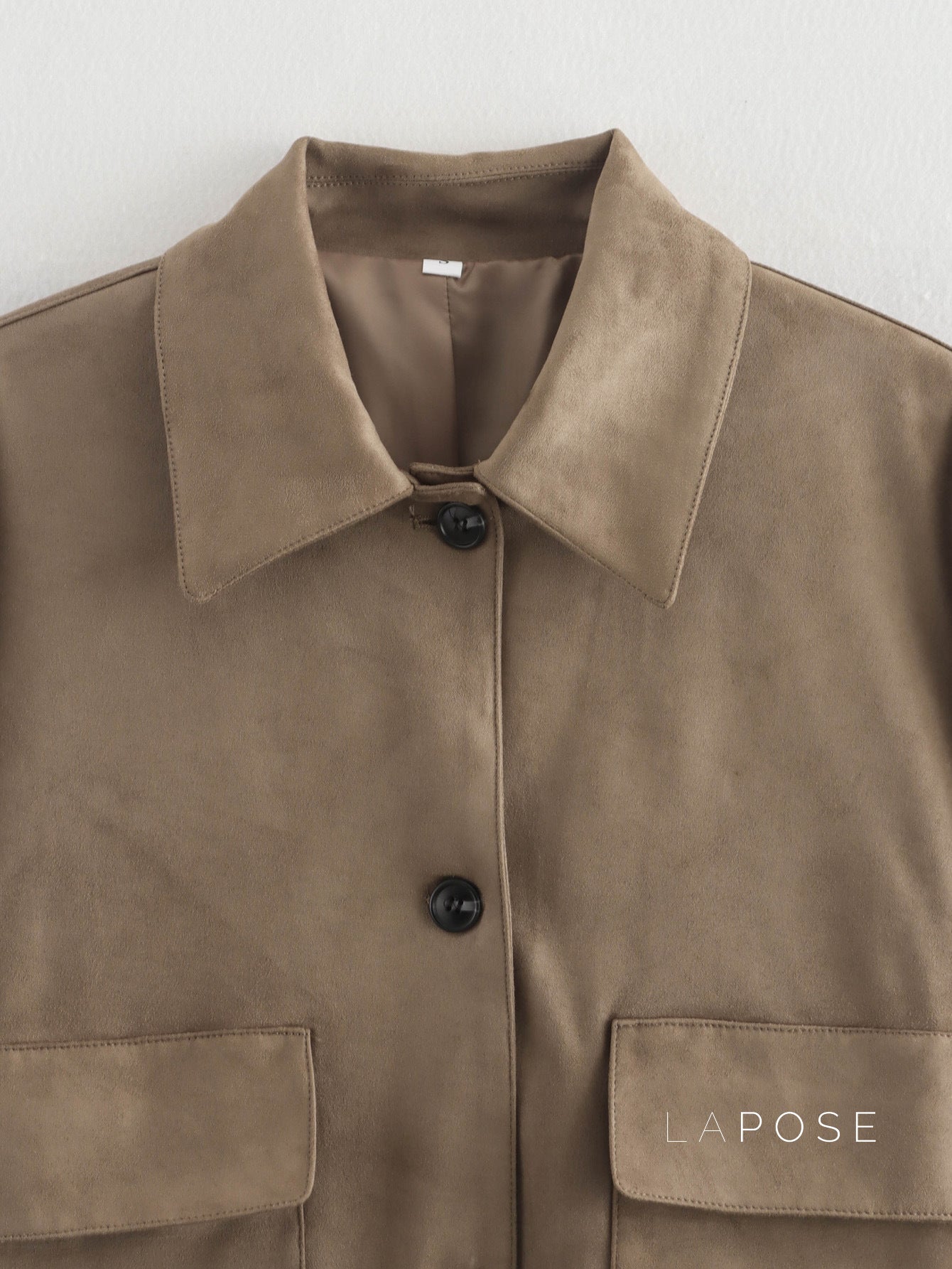 Lyvia Faux Suede Button Jacket [JAZEMP57]