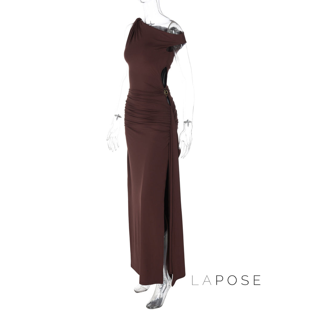 Maahi One-Shoulder Slit Maxi Dress [T97ZF00S]