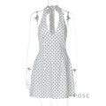 Maahi Printed Halter Dress [V95GASZR]