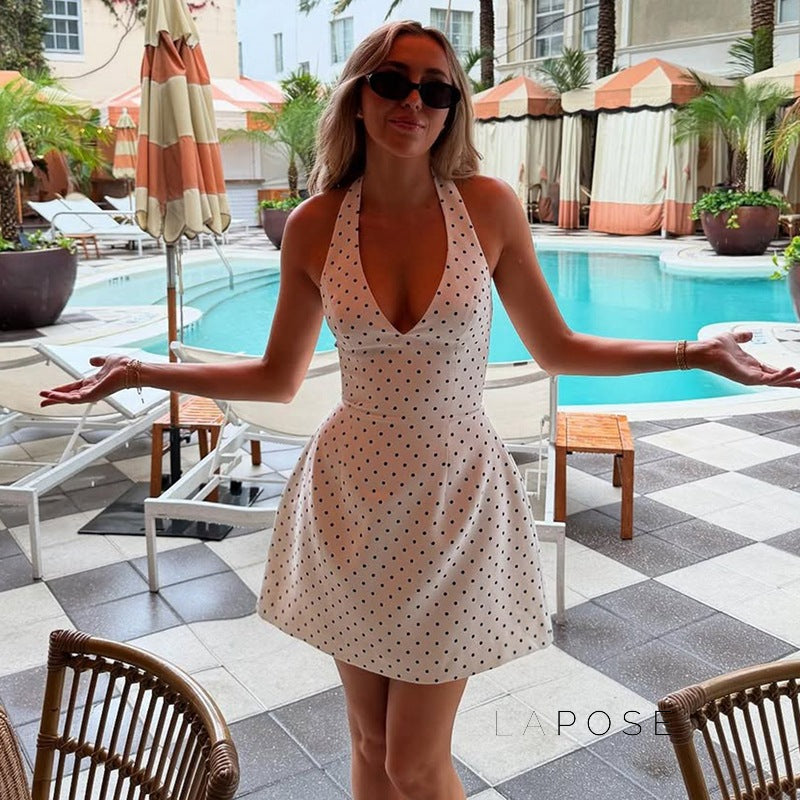 Maahi Printed Halter Dress [Q4045C6H]