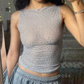 Mabry Sparkle Mesh Camisole [TI31K5MC]
