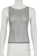Mabry Sparkle Mesh Camisole [KZKO8JG4]