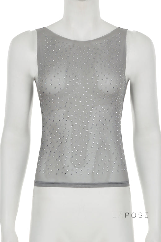 Mabry Sparkle Mesh Camisole [KZKO8JG4]