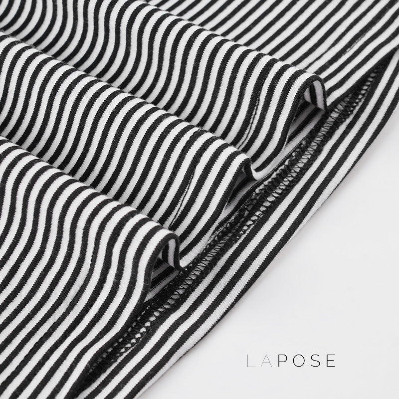 Macie Contrast Stripe Knit Top [QB3PH88W]