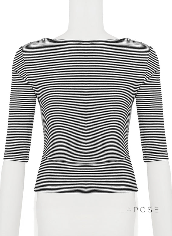 Macie Contrast Stripe Knit Top [U0REG7BG]