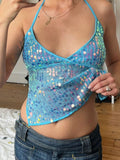 Maddalyn Sequin Strap Top [Q9MJQCPS]