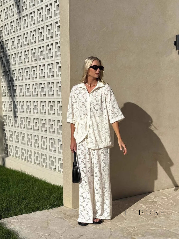 Maddison Relaxed Button-Up Set [0GO304PU]