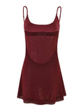 LaPose Maddisyn Diamante Mini Dress - Wine
