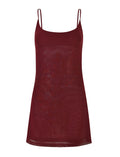 LaPose Maddisyn Diamante Mini Dress - Wine