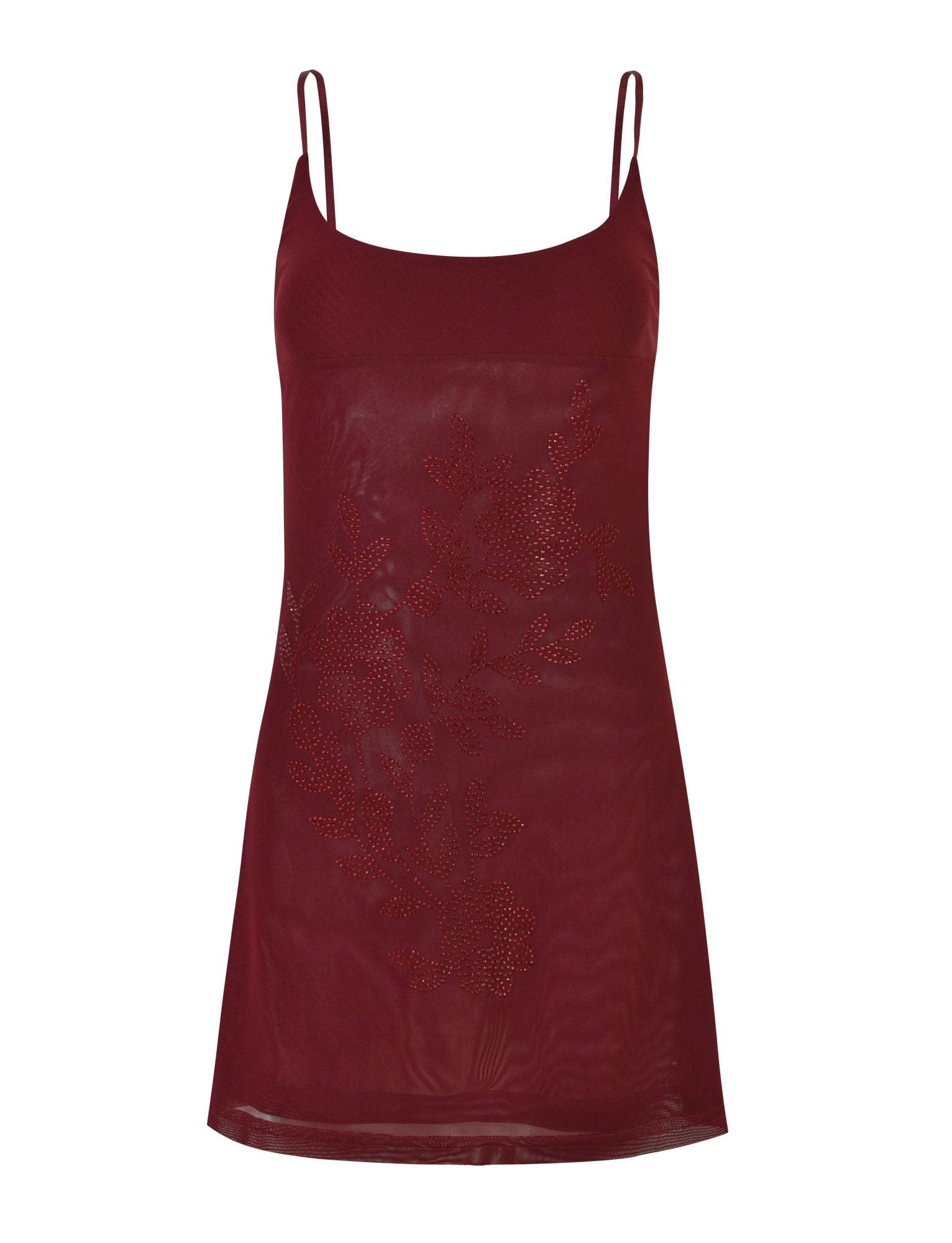 LaPose Maddisyn Diamante Mini Dress - Wine