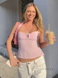 Maddix Pink Backless Halter Top [PG2EXTFR]