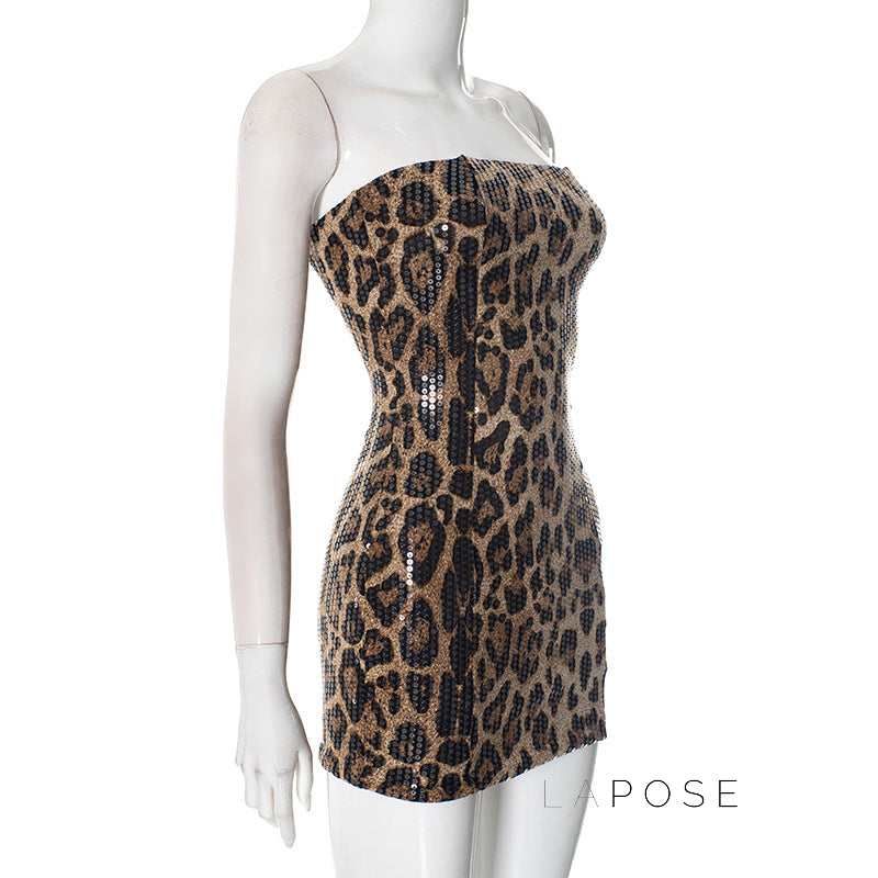 Maddox Strapless Sequin Mini Dress [9CNOAPC9]